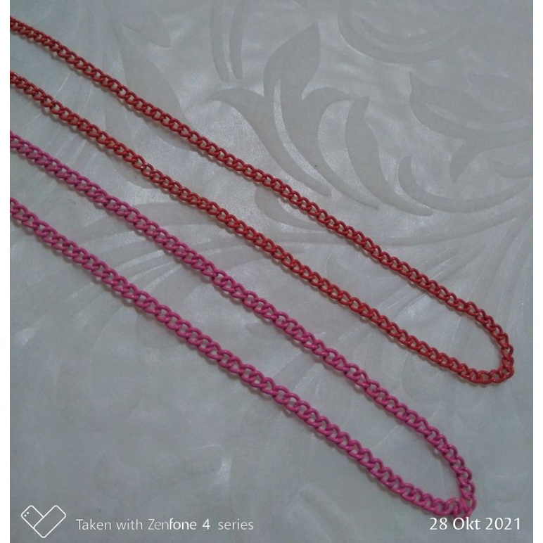 Rantai Warna Rantai Kalung Gelang Aksesoris Meteran
