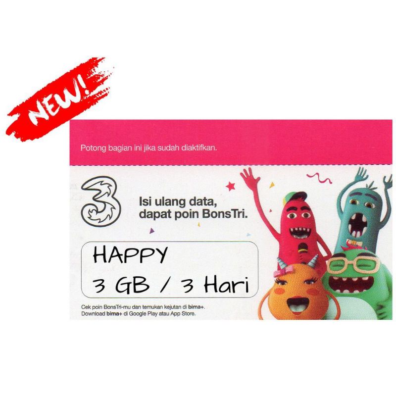 Voucer Tri 3gb 3hari