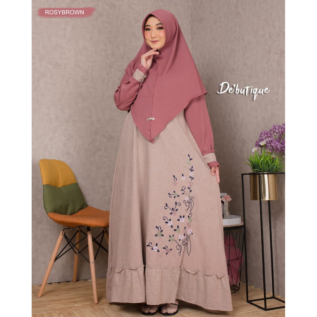 GAMIS TERBARU ARUMI SET/GAMIS ORIGINAL deBOUTIQUE/GAMIS CANTIK BAHAN ITY CREPE/GAMIS SET HIJAB