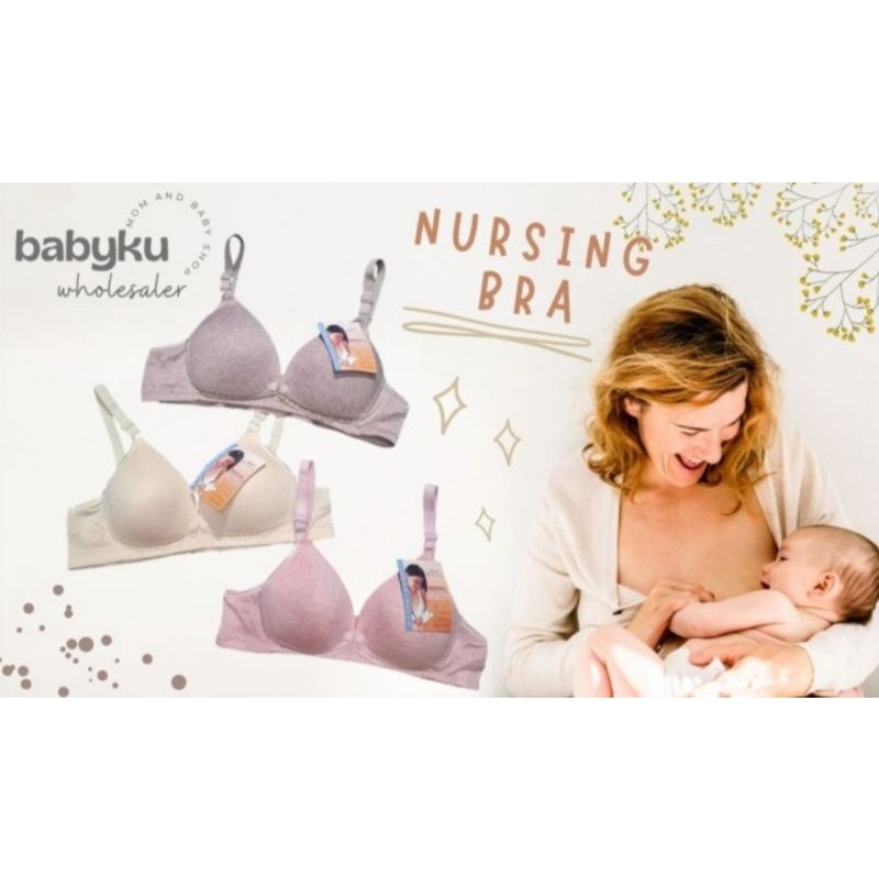 Bh menyusui / nursing bra tanpa kawat kait 3