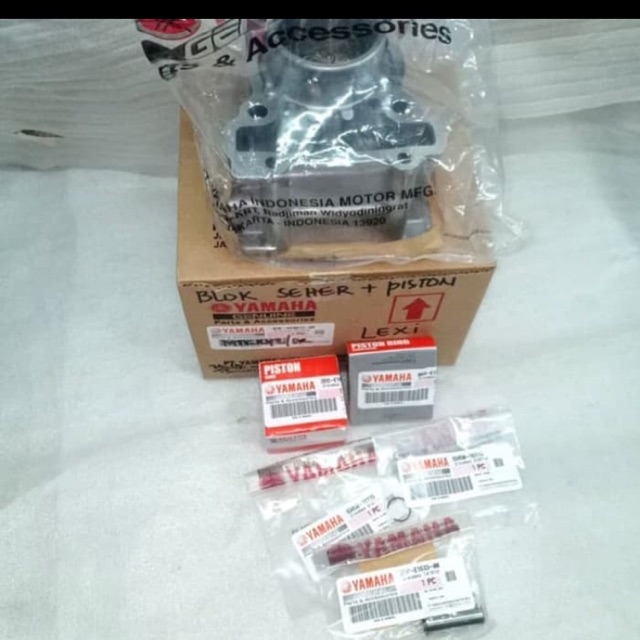 BLOK SEHER SET PISTON KIT LEXI 125 ASLI ORI YAMAHA B3F WB016 00