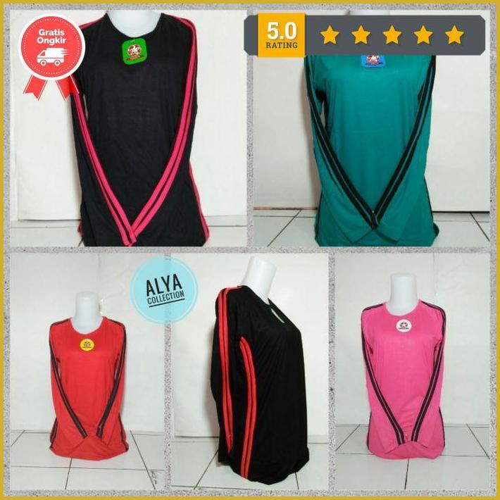 Baju Senam Wanita / Baju Senam Muslim - Hijau Tosca, Xl Promo