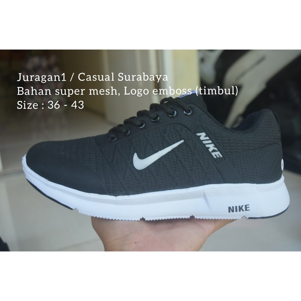 Sepatu NK Air Zoom Hitam Putih