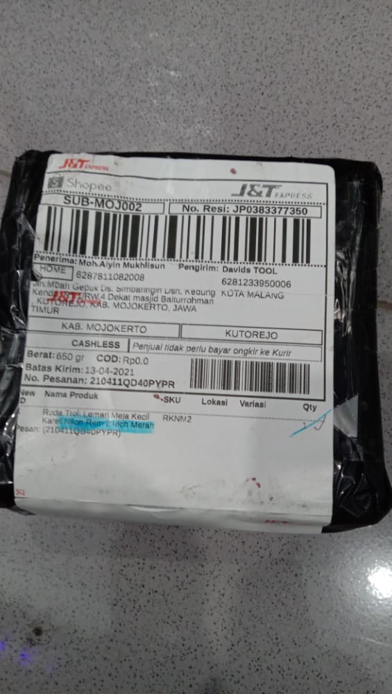 Roda Troli Kulkas Lemari Meja Kecil Karet Nilon Rem 2 Inch Merah