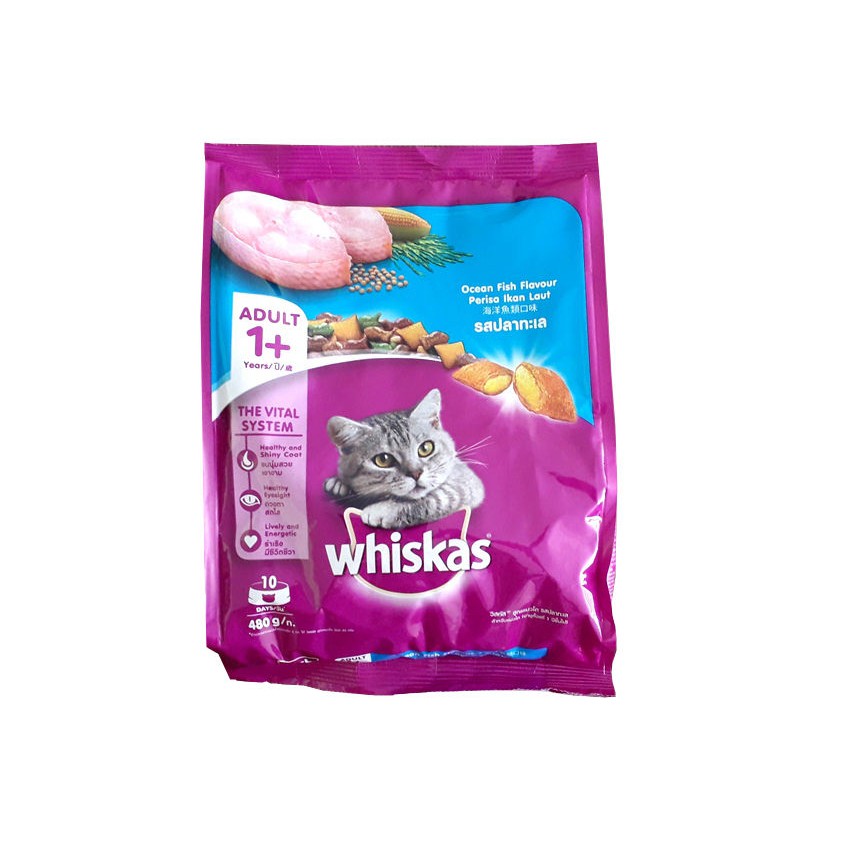 Makanan Freshpack Whiskas Adult Ocean Fish 480gr