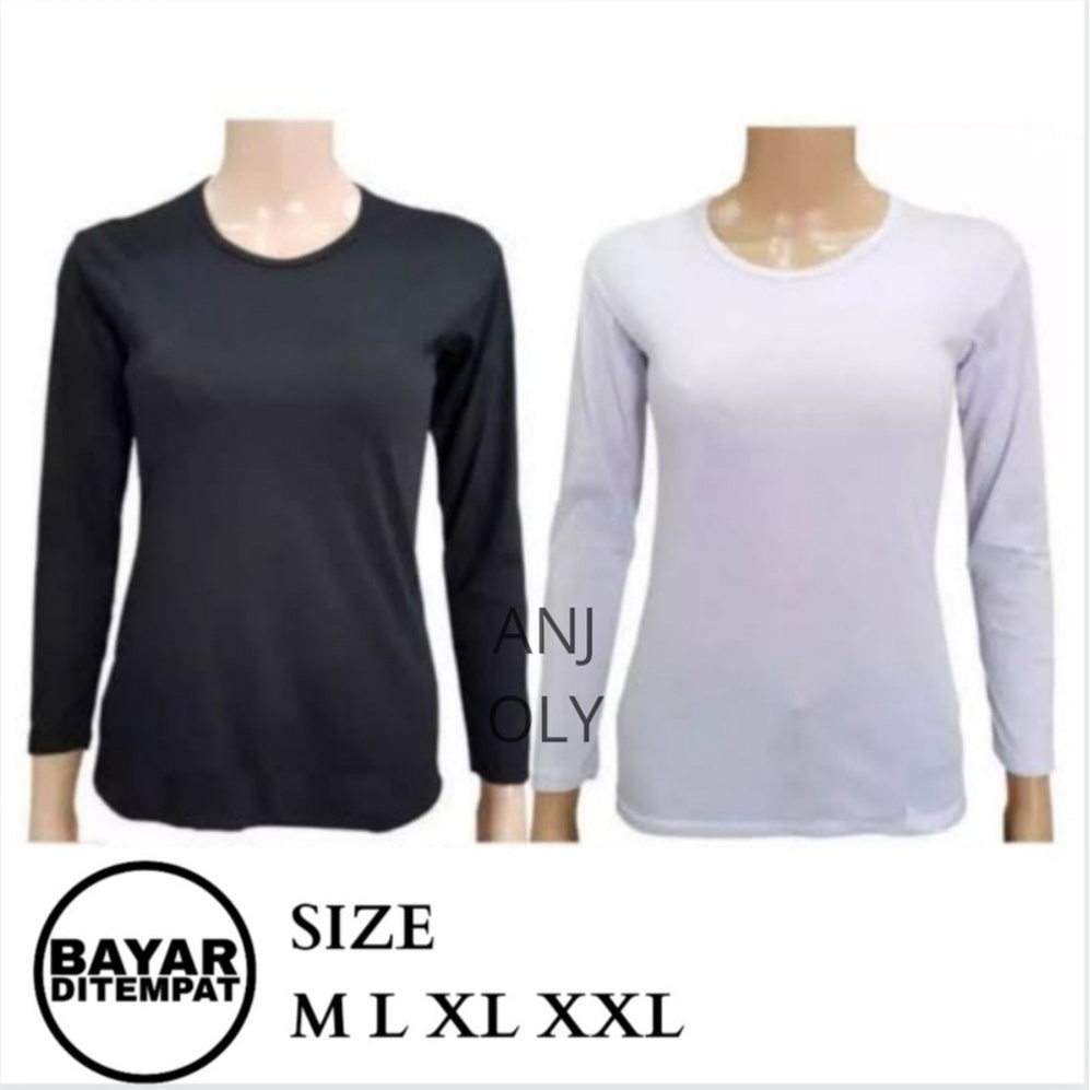 MANGSET POLOS WANITA Manset Lengan Panjang - Manset Lengan Panjang Wanita - Manset Dalaman Wanita - 