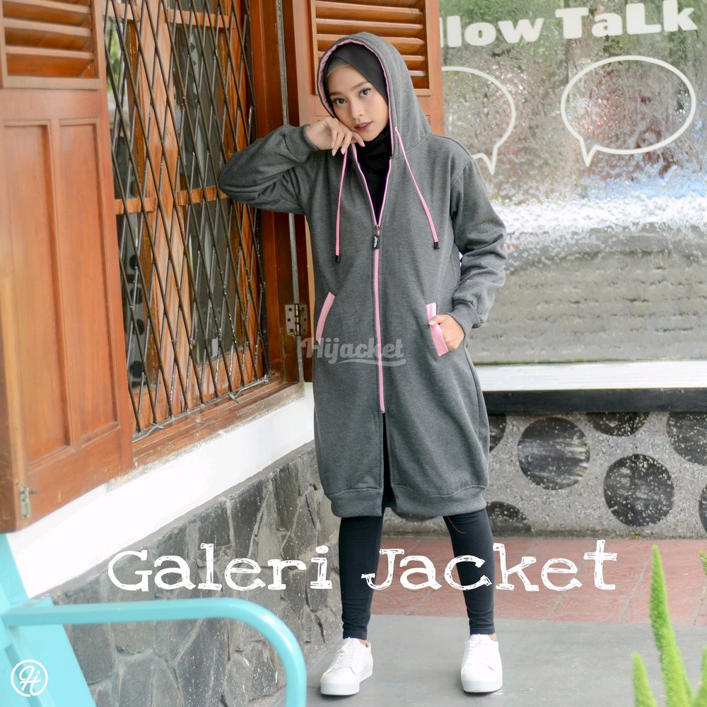 Hijacket Basic Original Misty - Pink HJ07 Jacket Wanita Muslimah Jaket Hijaber  Grosir