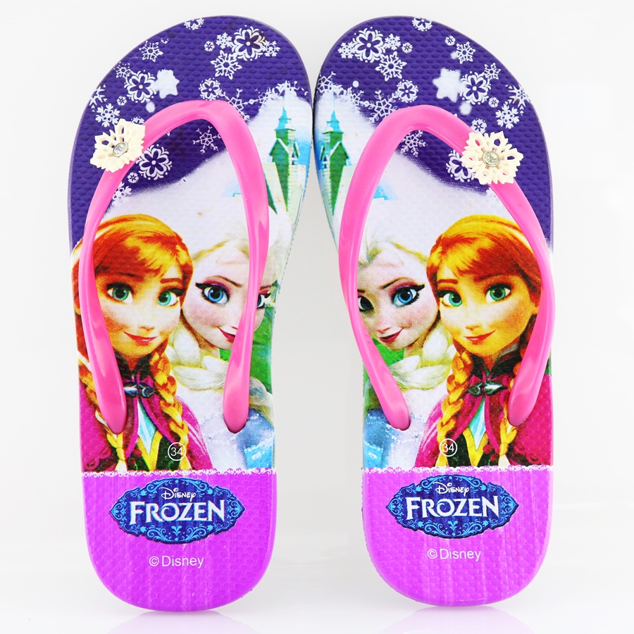 Ando Frozen 005 Purple - Sandal Jepit Anak Perempuan