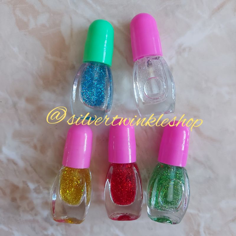 Kutek cat kuku kitek anak gliter glitter nailpolish for kid kids warna warni mainan diy kerajinan ta