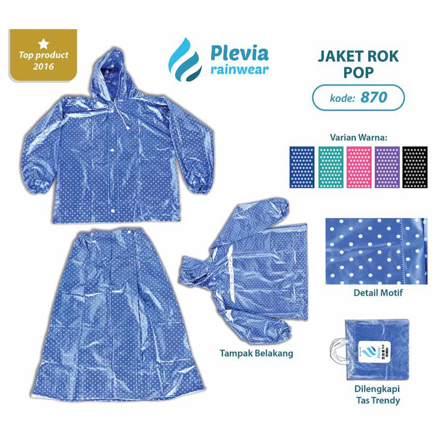 Jas Hujan Jaket Rok Plevia POP JR-870