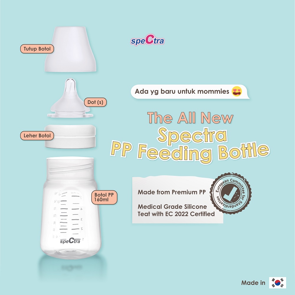 Spectra Feeding Bottle PP 160ml Botol Susu Bayi Premium Polypropylene