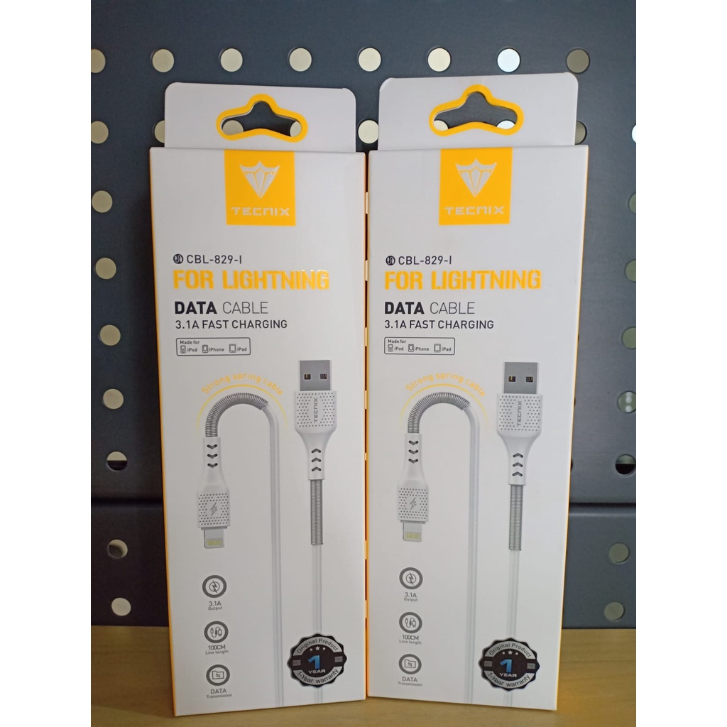 Kabel Lightning TECNIX CBL-829 Kabel Type C fast charging 3.1A 1M