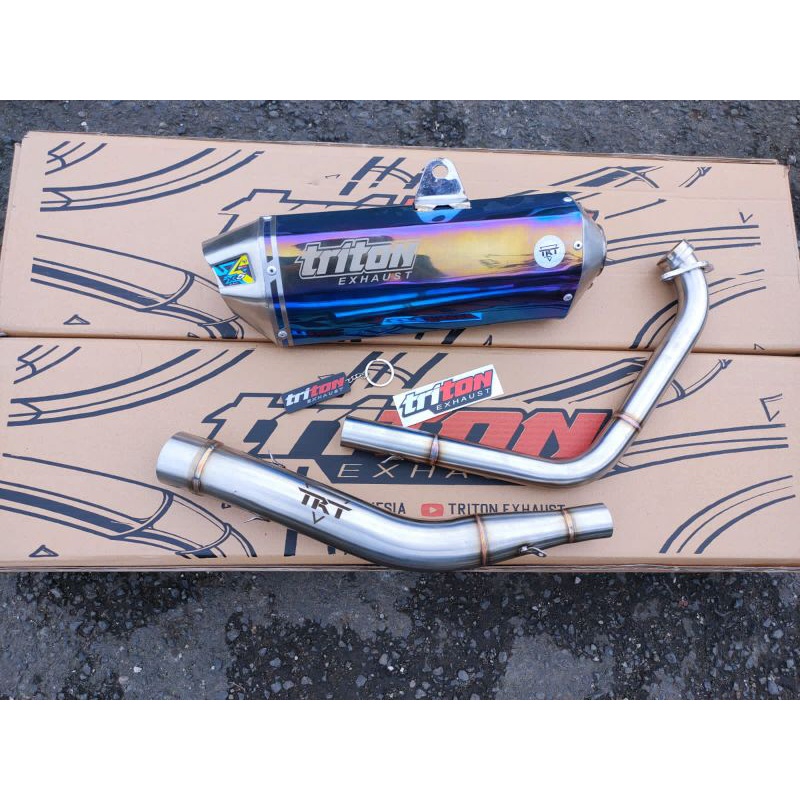 knalpot Racing Triton Exhaust type XR5 series untuk motor cbr 150r cb 150 R15 Ninja 250 Mono Gsx 150