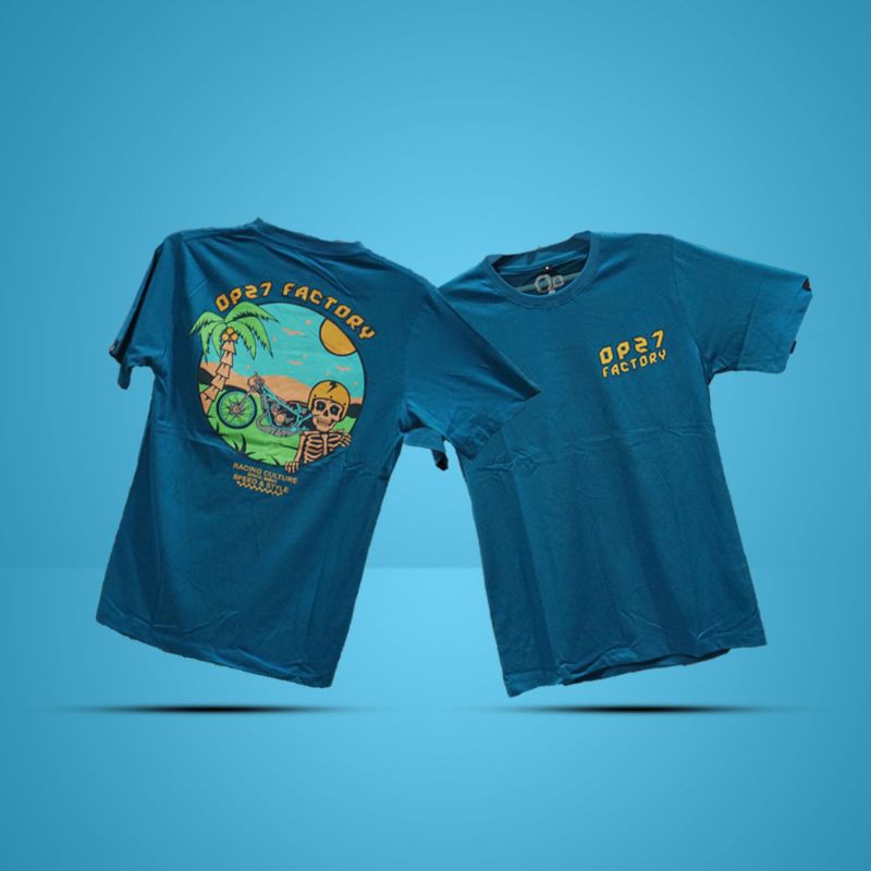 Tshirt OP27 factory kaos OP27 factory #012 (Skull tosca)