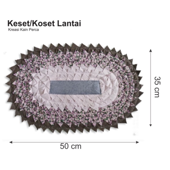 Keset Kain Perca Murah /Keset kaki Murah Oval ( COD ) IJN Plaza