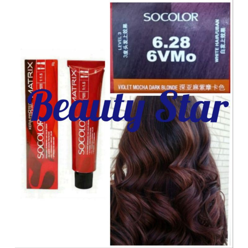 MATRIX SOCOLOR NO. 6.28 / 6VMo VIOLET MOCHA DARK BLONDE 90ML