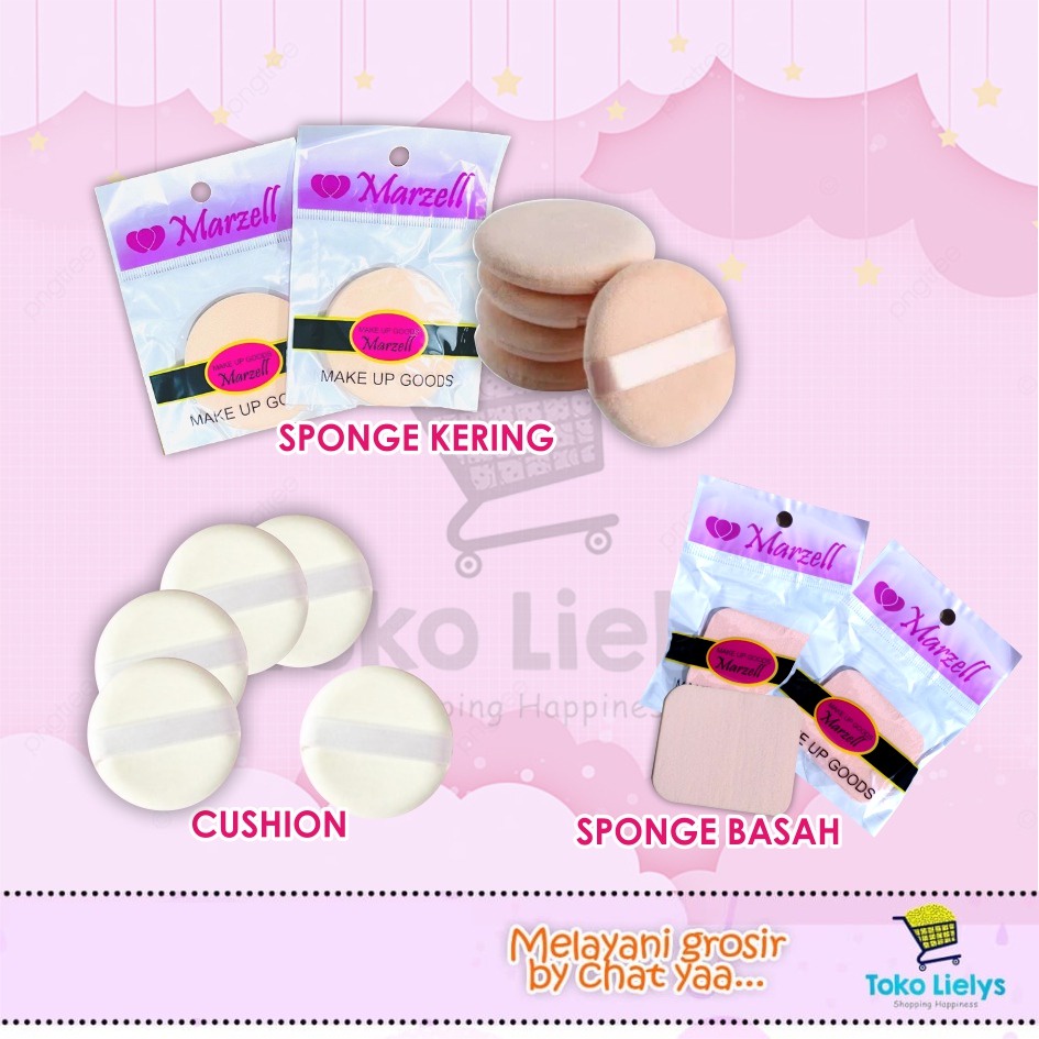 Spon Bedak Kering Powder Puff Sponge Spons Make Up