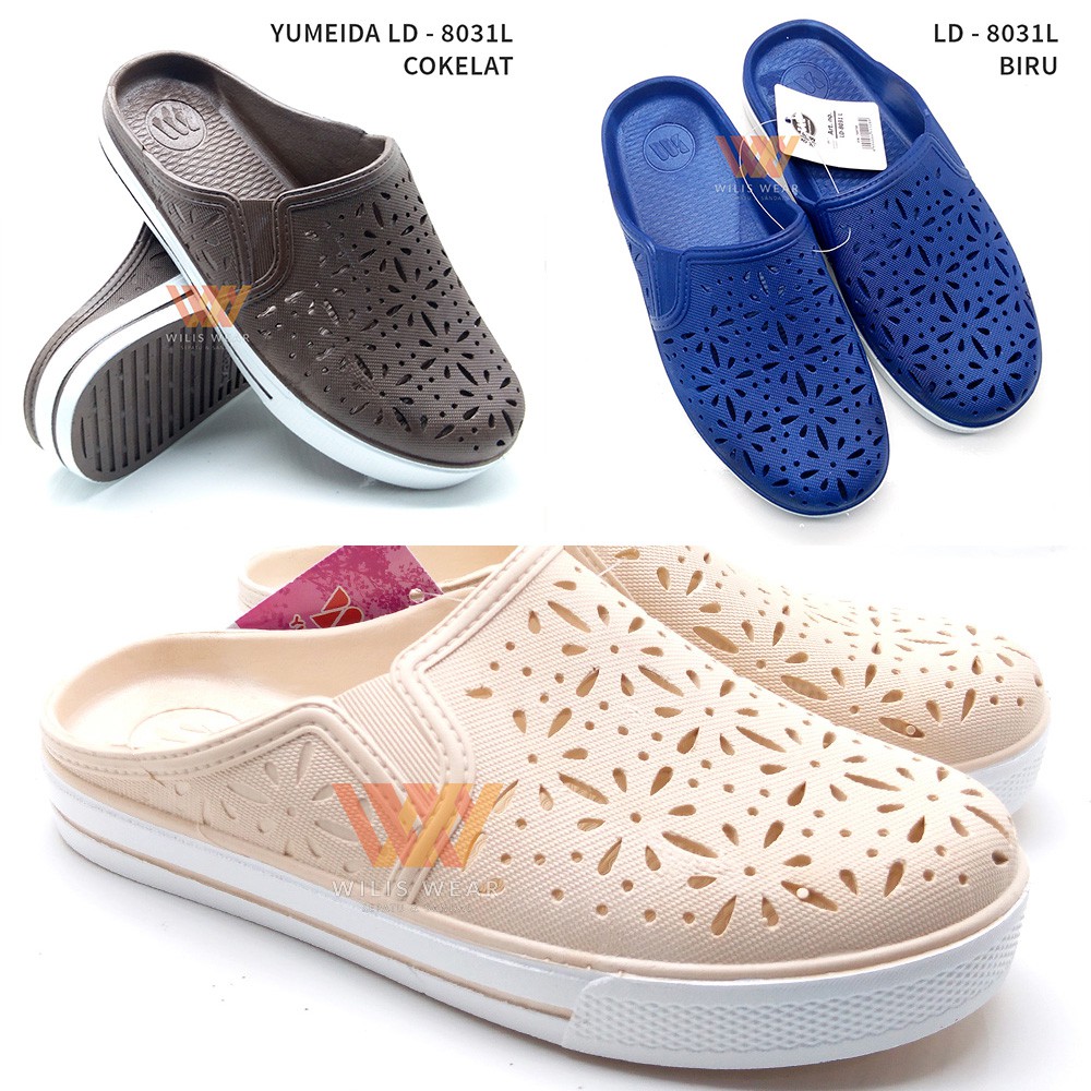 Sandal Wanita / Sandal Selop Karet Wanita / Sepatu Sandal Karet Wanita Yumeida 8031 L / Anti Air