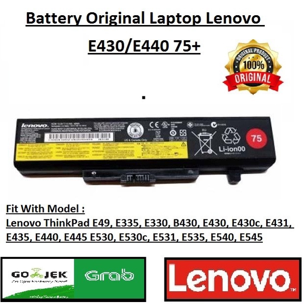 Baterai Original Laptop Lenovo E430/E440 75+ -Innovante Tech-