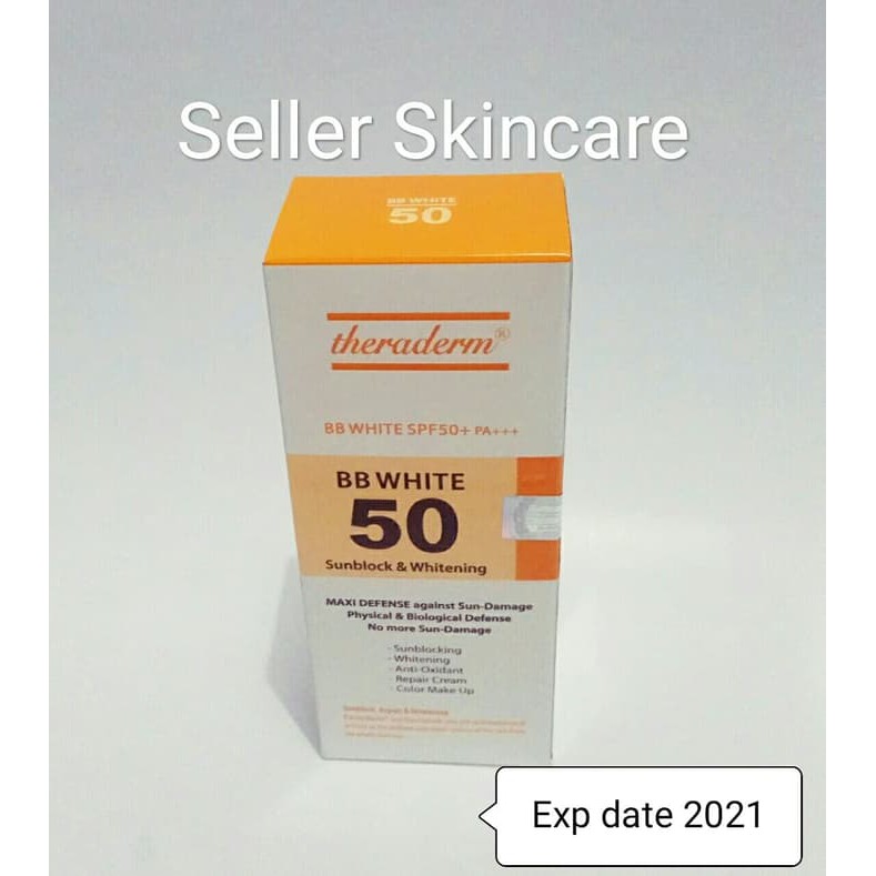 THERADERM BB WHITE SPF 50 SUNBLOCK & WHITENING CREAM 40GR