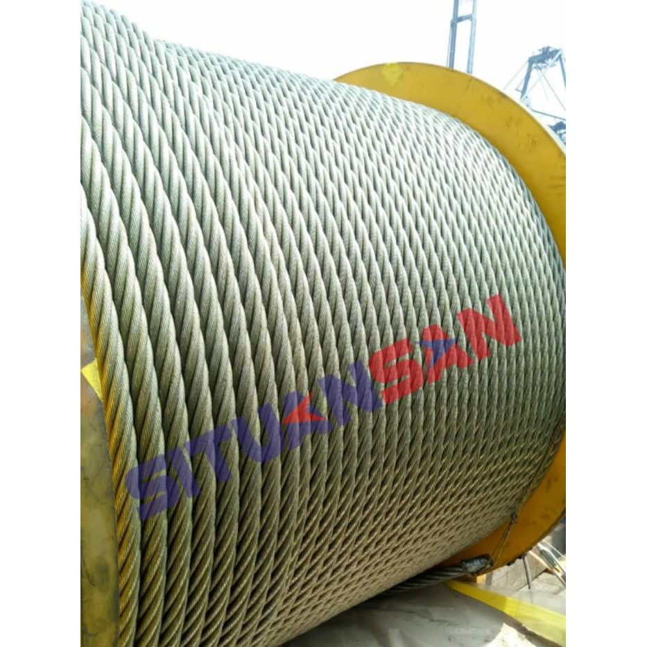 Jual Tali Kawat / Wire Rope Dia.25Mm 6X36+Iwrc Rhrl Ungalvanised