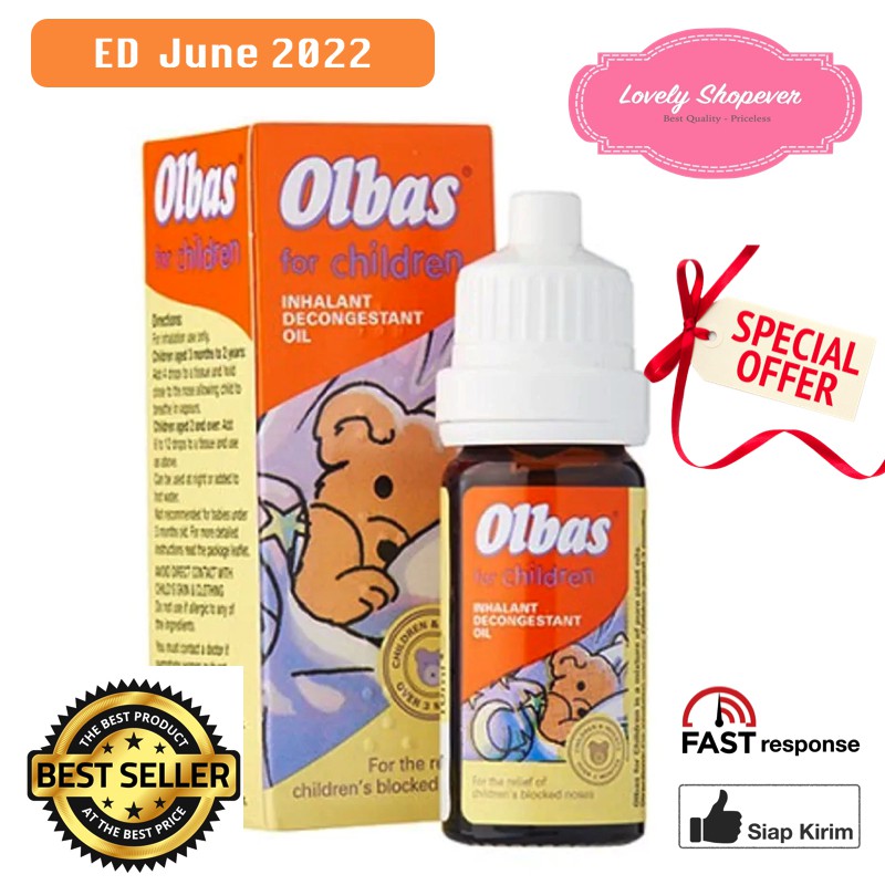 Olbas Oil For Baby and Children Inhalant Decongestant Oil Shopee
