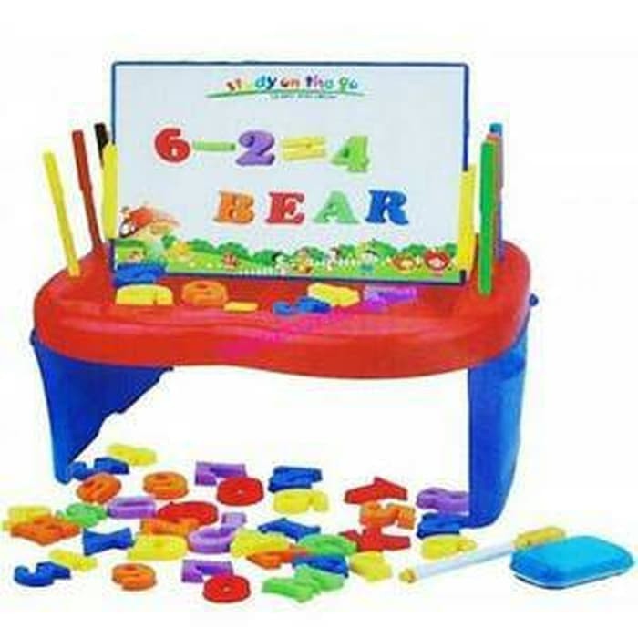 

meja lipat anak balita mainan tulis drawing white board magnetic kecil