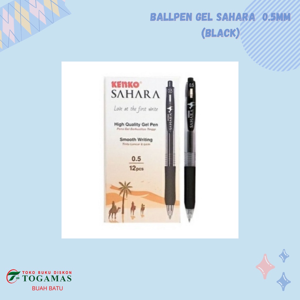 

BALLPEN GEL SAHARA 0.5MM (BLACK)