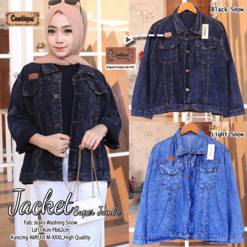 (PREMIUM JEANS) jacket super jumbo jaket jeans by cantique