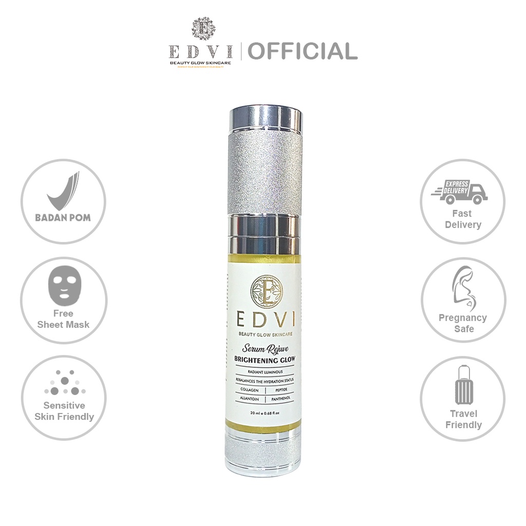 Serum Rejuve | Serum EDVI Beauty | Skincare Viral | Skincare BPOM | Glowing | Pemutih Wajah | Best Seller