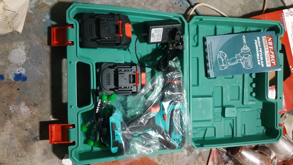 Bor Baterai Nrt-pro Dc-343 Set 20v 13mm (2 Speed) /cordless Impact