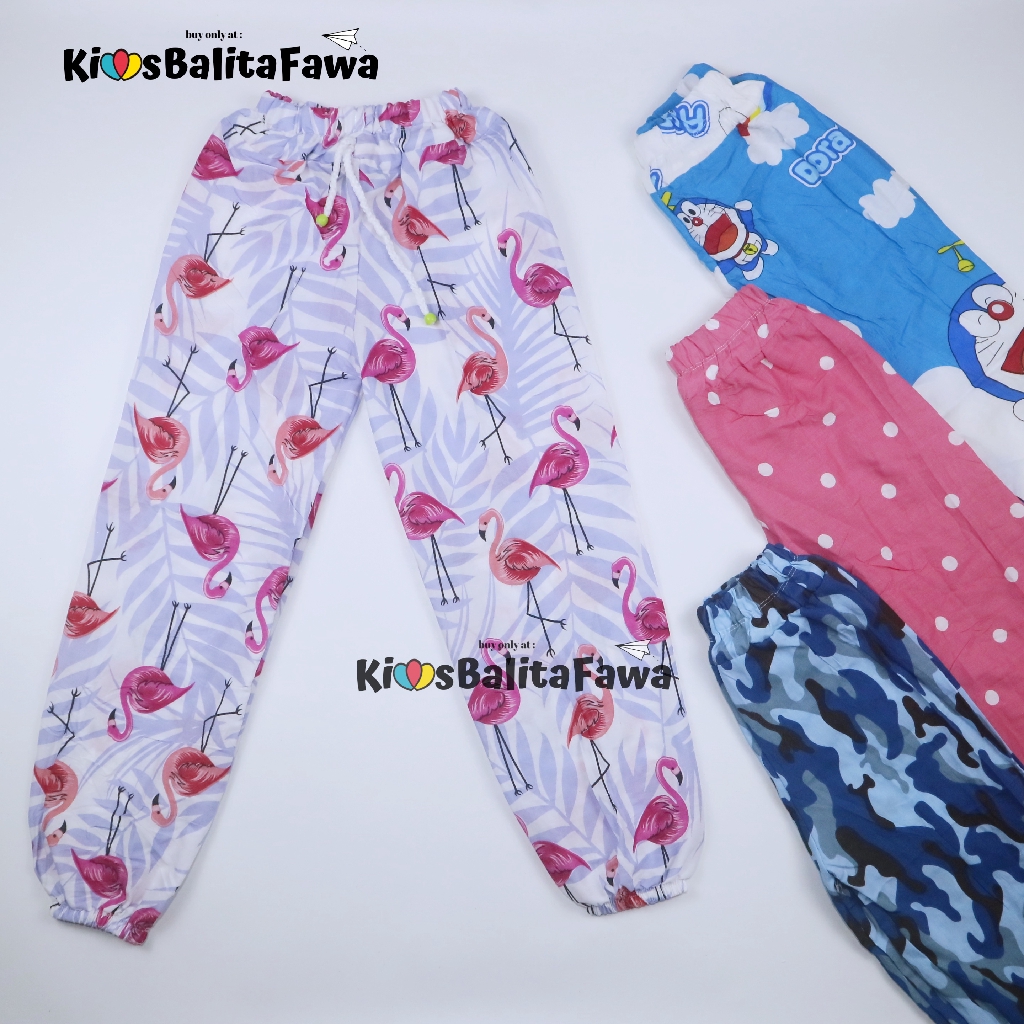  Anak  Perempuan Jogger  KATUN Motif Uk 1 10  Tahun  Celana  