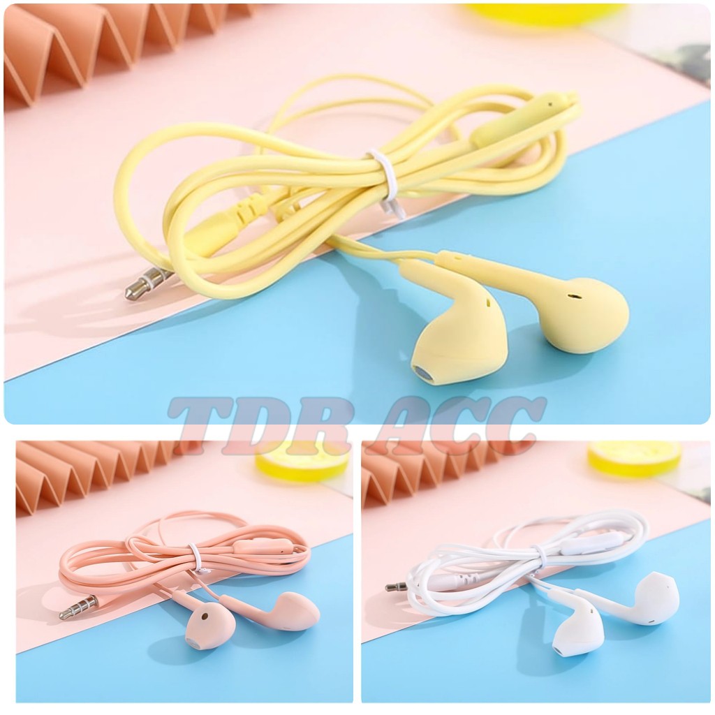 HEADSET EARPHONE HANDSFREE STEREO U19 MACARON EXTRA BASS