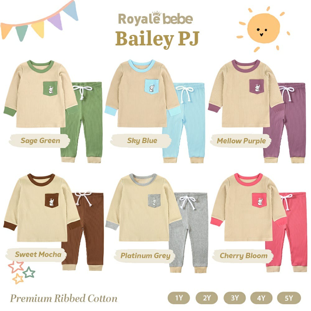 Royale Bebe - Piyama Bayi/Anak Bailey Pajamas Warna Random