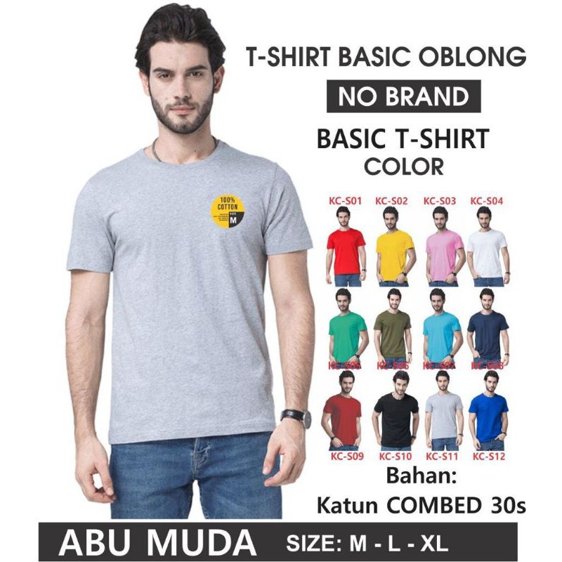 Noveli wear - Kaos polos pria cotton combed lengan pendek | atasan baju kaos seragam pria dan wanita t shirt