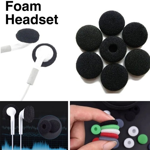 Sepasang Busa Foam Replacement Earbud Pad 18mm Soft Sponge Cover Earphone Eartips Alat Bantalan Lembut untuk Telinga