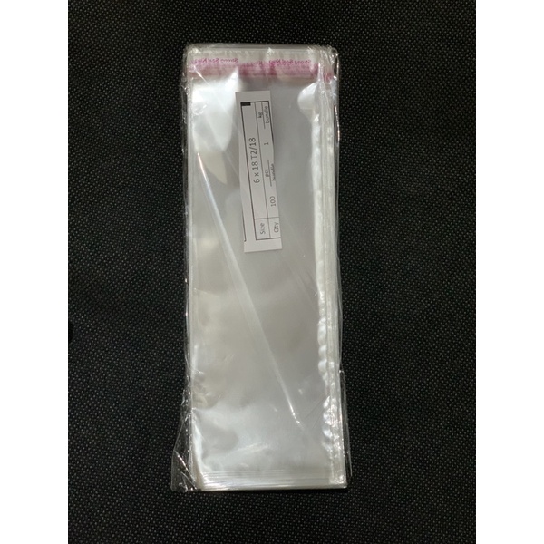 HCS - Plastik Opp Sendok dengan lem / seal 6x18
