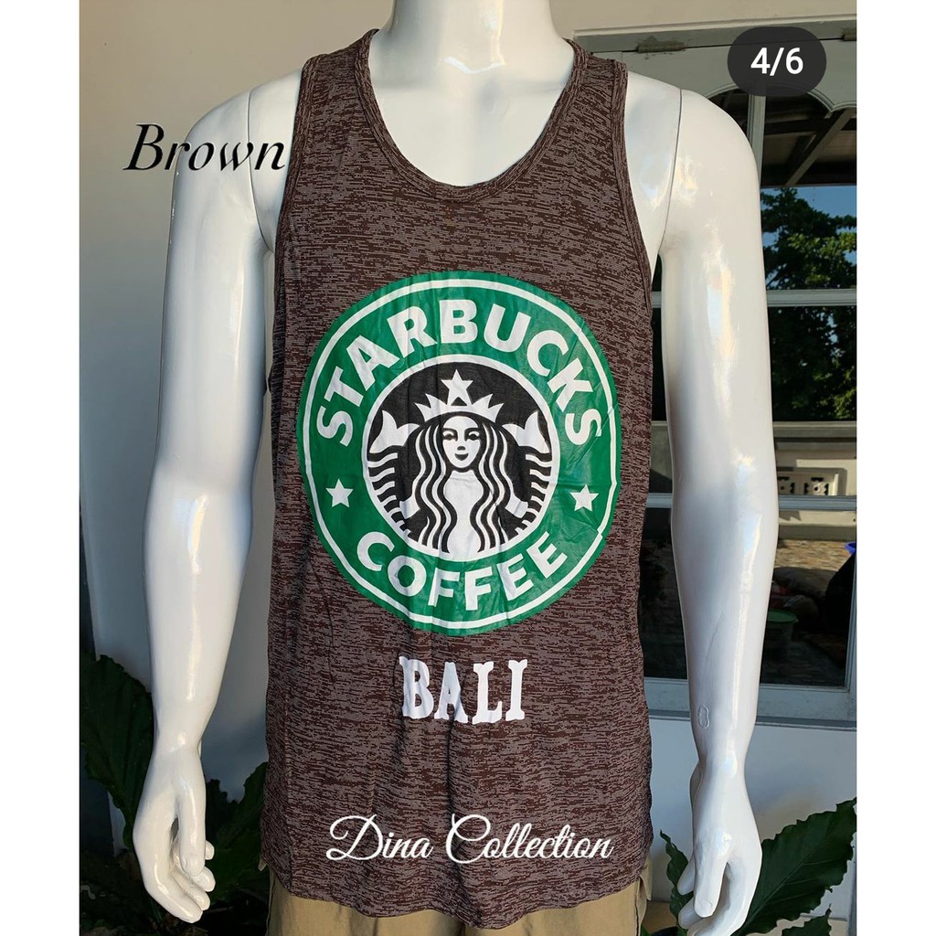 Baju singlet serat Starbuck bali kaos oblong