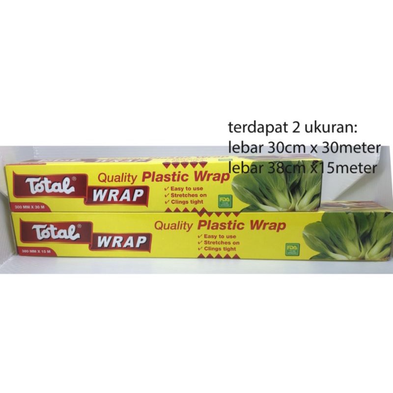 PLASTIK WRAPPING TOTAL 30cm x 30 meter &amp; 38cm x 15 meter / PLASTIK WRAP Segel Buah / BUNGKUSAN PLASTIK Makanan