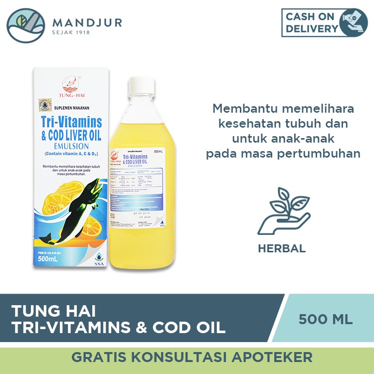 Tung Hai Tri Vitamins Cod Liver Oil Emulsion Indonesia