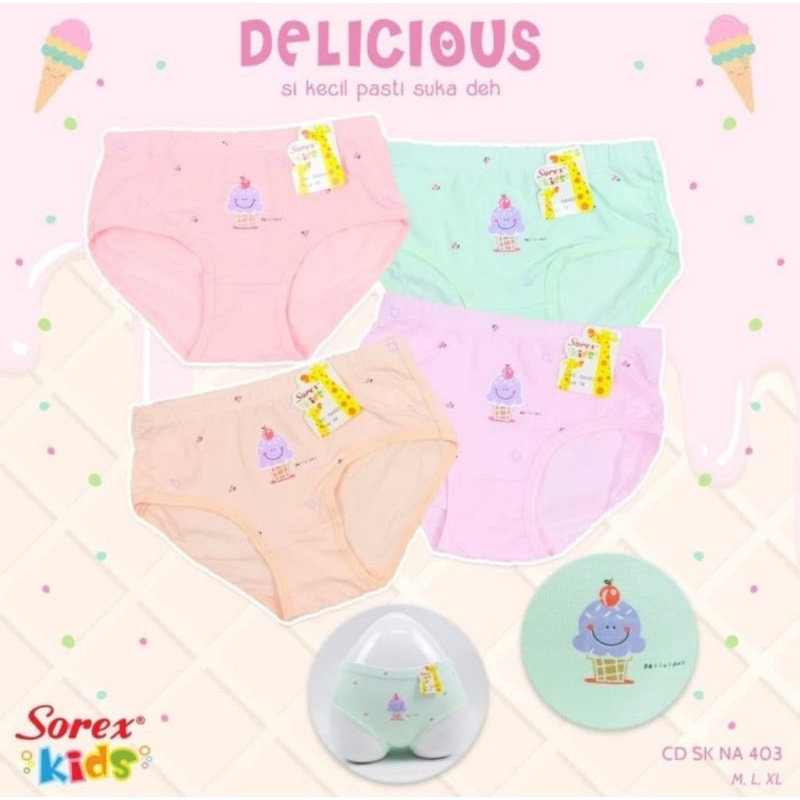 Sorex Kids Celana Dalam Anak Perempuan Super Soft Motif Lucu NA 403