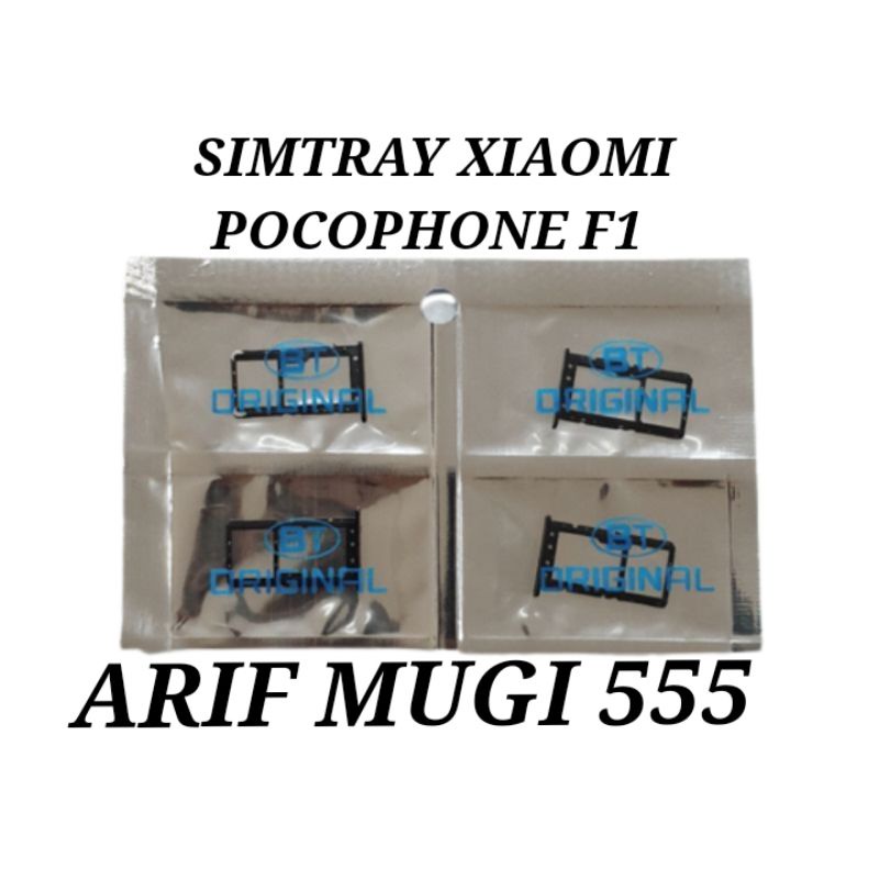 Simtray Slot Sim Card Tempat Kartu Xiaomi Pocophone F1 Original