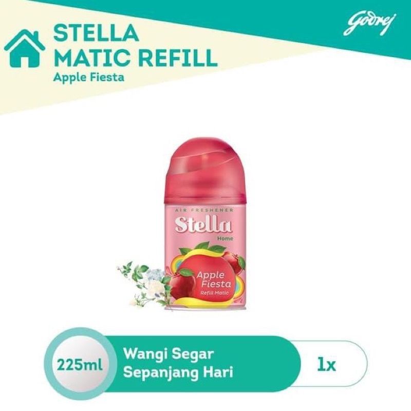 (PROMO) STELLA MATIC REFILL 225ML APPLE FIESTA