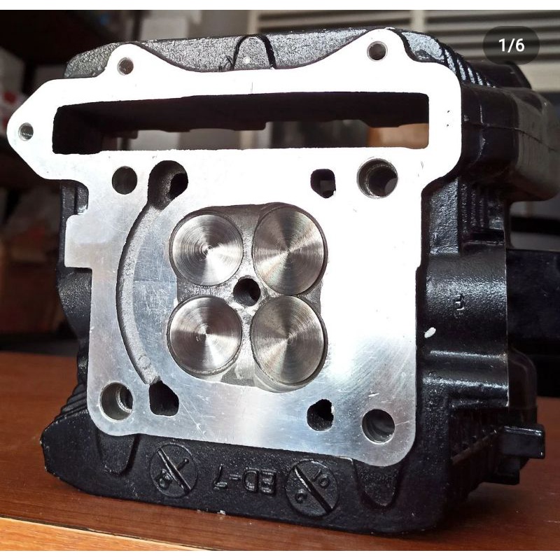 kop head FU klep 26 23 semi porting, bahan head original baru