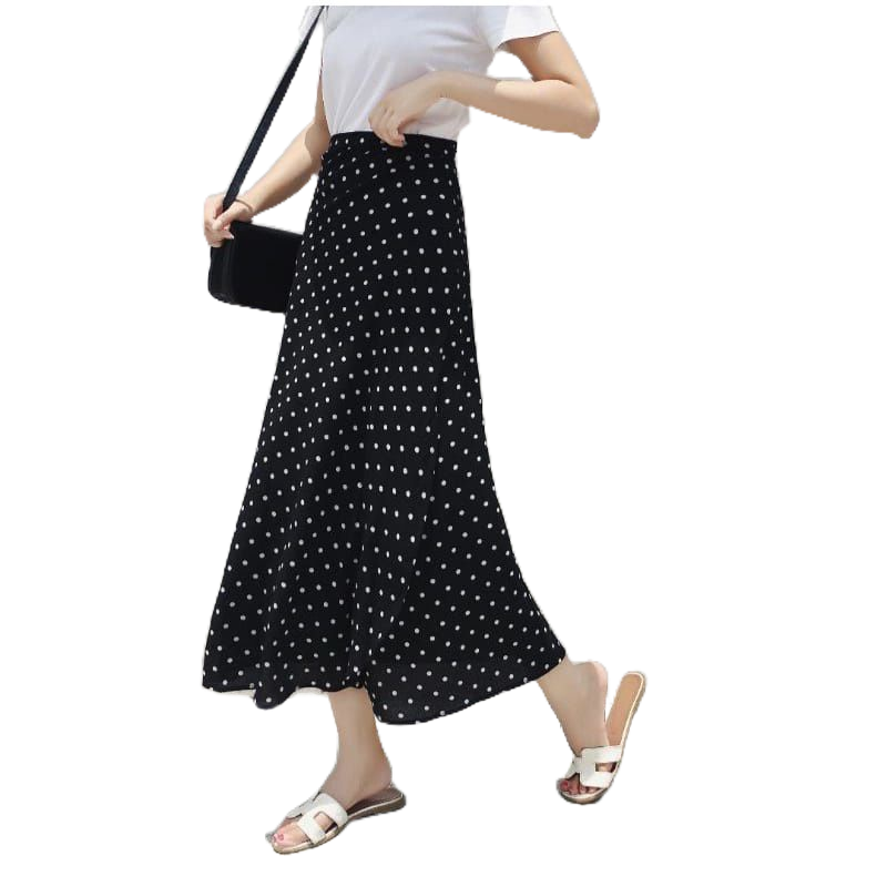 ROK POLKA WANITA ROK PANJANG POLKADOT