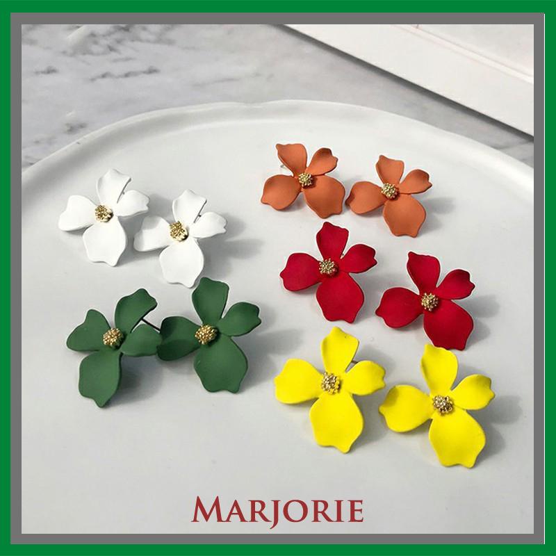 Anting Bunga Permen Warna Manis / Statement Earrings Candy Color Flower Sweet Ear Studs-MJD