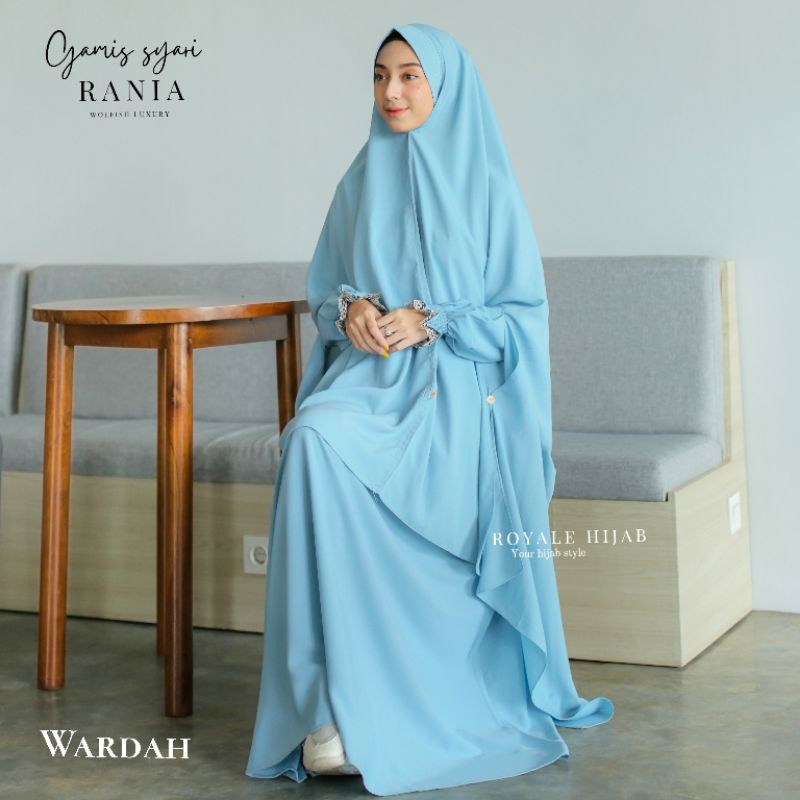 Rania syari new colour gamis set khimar cadar bandana