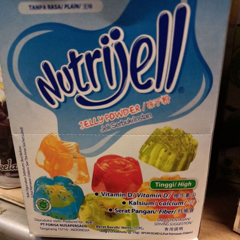 

NUTRIJEL PLAIN BESAR (15 GRAM) (1 BOX) ISI 12 PCS
