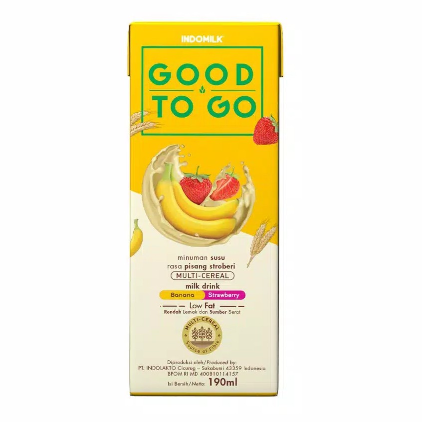 Indomilk Susu UHT Good To Go Banana Berry 250 ml