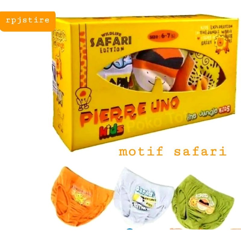 Celana dalam pierre uno motif safari